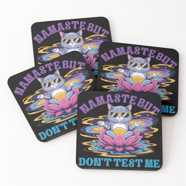 Item preview, Namaste But Dont Test Me Funny Meditating Cat designed and sold by BeatStriker.