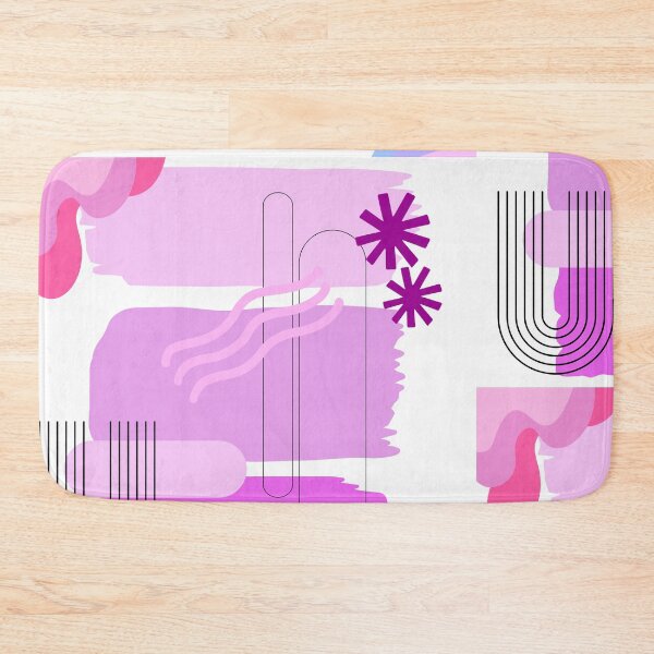 Item preview, Purple-ish Pink Abstract Shapes – Modern Colorful Geometric Art designed and sold by Khadique.
