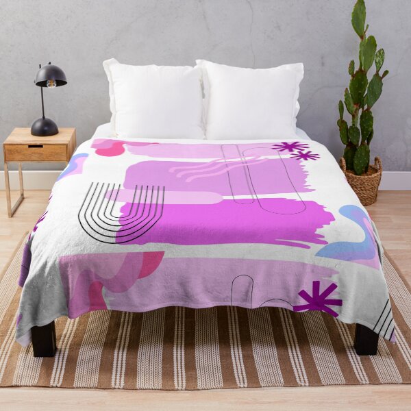 Item preview, Purple-ish Pink Abstract Shapes – Modern Colorful Geometric Art designed and sold by Khadique.