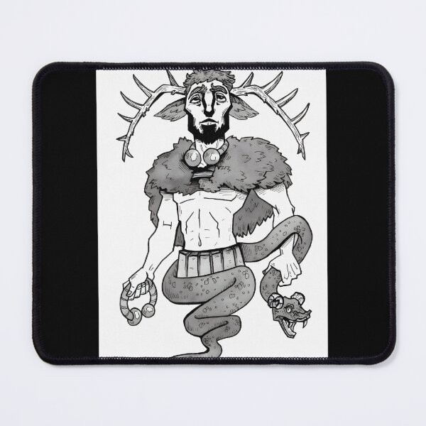 Item preview, Cernunnos Mythical Deer God Illustration with Celtic Design designed and sold by Ahmed Bezeid.