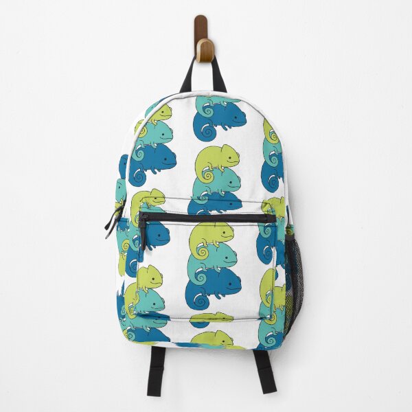 Item preview, Stacked Chameleons – Green, Teal & Blue Reptile Trio designed and sold by AliveStyle.