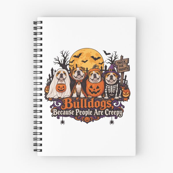 Item preview, Bulldogs Because People Are Creepy Funny Halloween Dog designed and sold by Whirx.