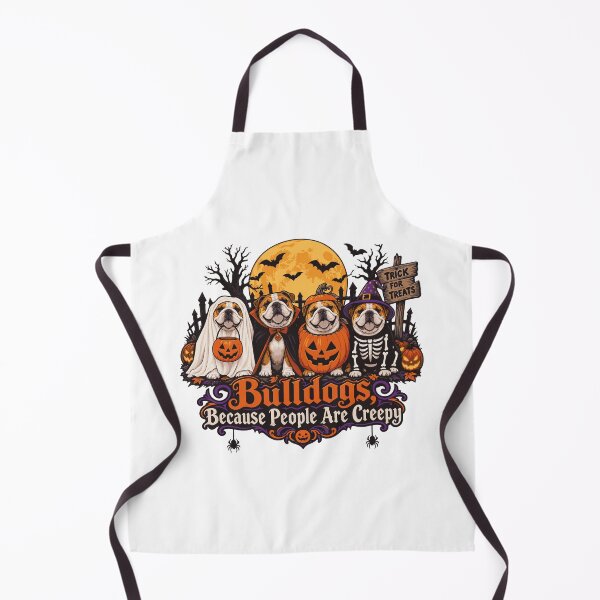 Item preview, Bulldogs Because People Are Creepy Funny Halloween Dog designed and sold by Whirx.