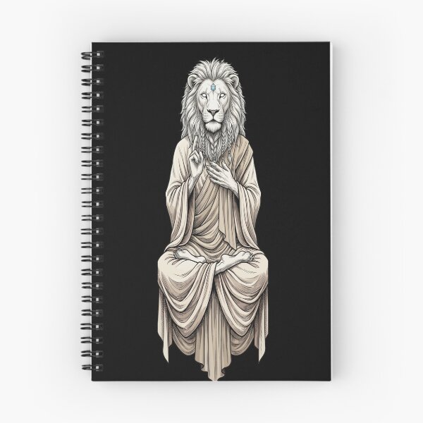 Item preview, White Lion in Meditation – Guardian of the Cosmos T-Shirt designed and sold by Animal Cosmic Society.