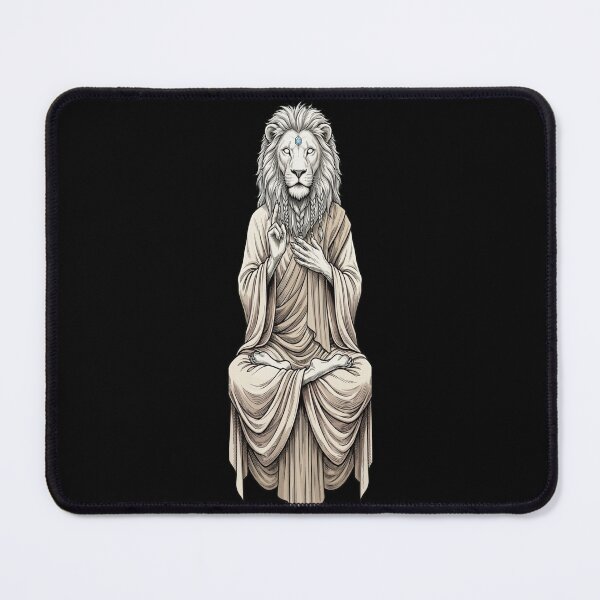 Item preview, White Lion in Meditation – Guardian of the Cosmos T-Shirt designed and sold by Animal Cosmic Society.