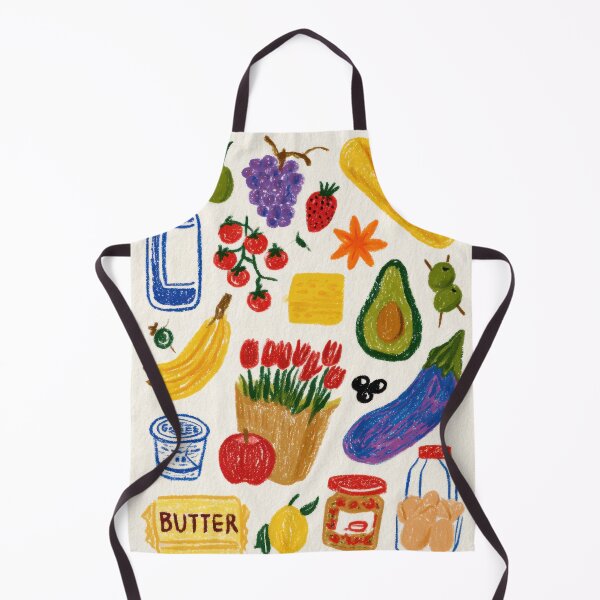 Item preview, Colorful Groceries Food Doodle Illustration designed and sold by Sunday Margaritas Art.