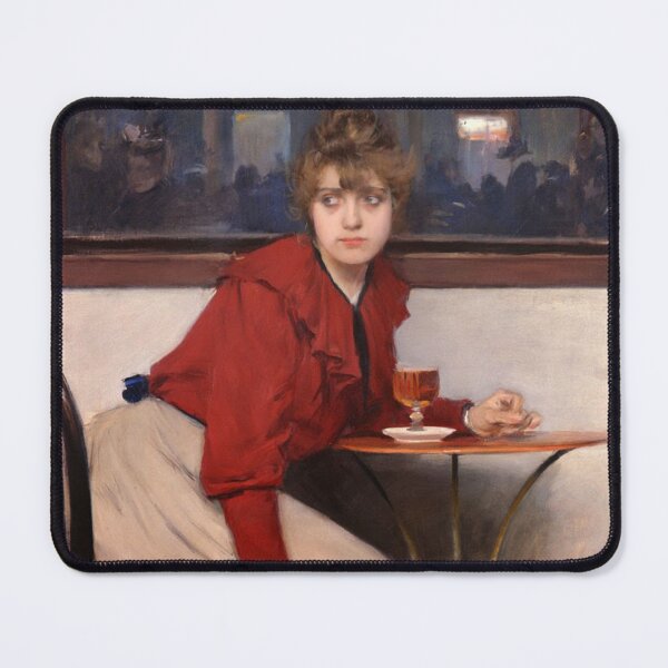 Item preview, Parisian Cafe Wall Art, La Madeleine by Ramon Casas, Vintage Woman Portrait Print, Belle Époque Art designed and sold by RickE.