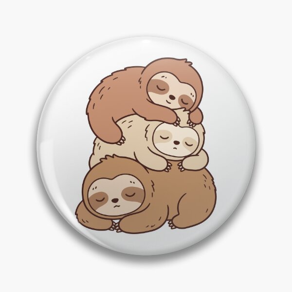 Item preview, Sleeping Sloth Stack – Cozy Napping Trio in Earth Tones designed and sold by AliveStyle.