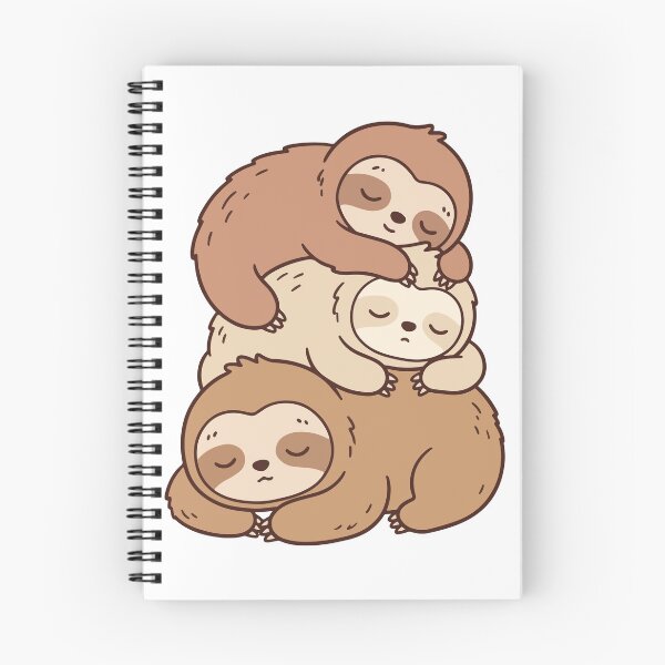 Item preview, Sleeping Sloth Stack – Cozy Napping Trio in Earth Tones designed and sold by AliveStyle.