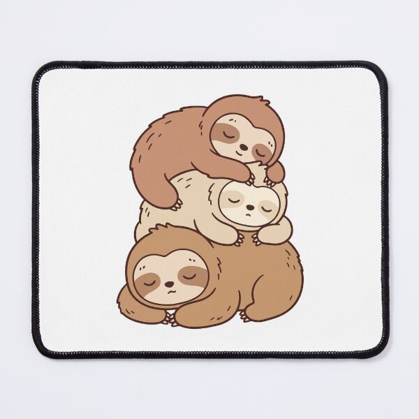 Item preview, Sleeping Sloth Stack – Cozy Napping Trio in Earth Tones designed and sold by AliveStyle.