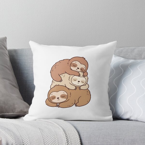 Item preview, Sleeping Sloth Stack – Cozy Napping Trio in Earth Tones designed and sold by AliveStyle.