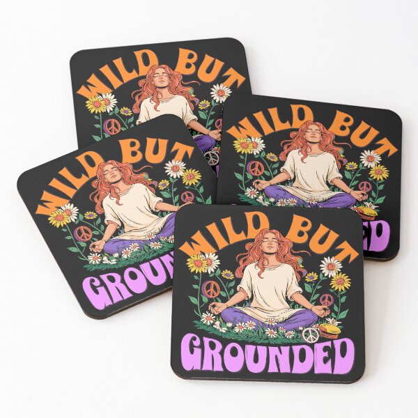 Item preview, Wild But Grounded Boho Meditation Woman Sunflower designed and sold by BeatStriker.
