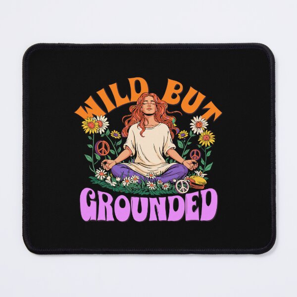Item preview, Wild But Grounded Boho Meditation Woman Sunflower designed and sold by BeatStriker.