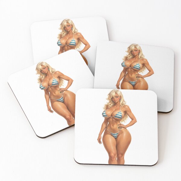Item preview, Blonde Bikini Beach Girl Vintage 1940s Retro Summer Pin Up Art designed and sold by Cosplayvintage.