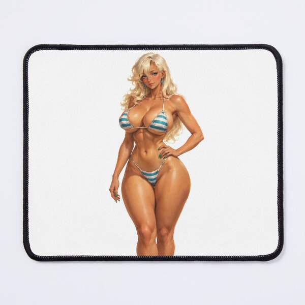 Item preview, Blonde Bikini Beach Girl Vintage 1940s Retro Summer Pin Up Art designed and sold by Cosplayvintage.