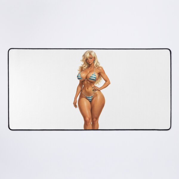 Item preview, Blonde Bikini Beach Girl Vintage 1940s Retro Summer Pin Up Art designed and sold by Cosplayvintage.