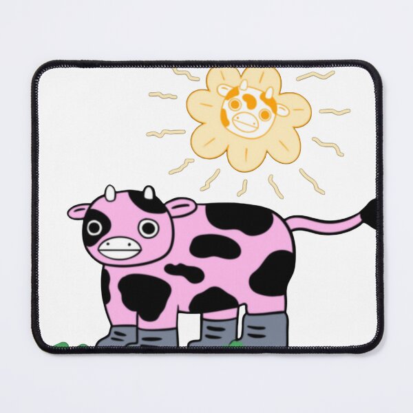 Item preview, Whimsical Pink Cow Boots and Sun designed and sold by Mojikatiii.
