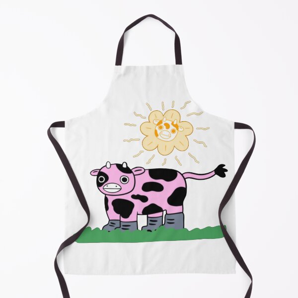 Item preview, Whimsical Pink Cow Boots and Sun designed and sold by Mojikatiii.