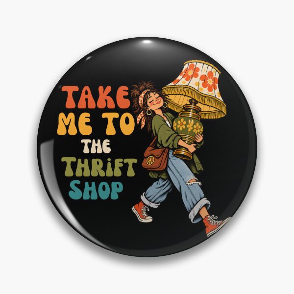 Item preview, Take Me To The Thrift Shop Retro Hippie Girl designed and sold by GibasVisuals.
