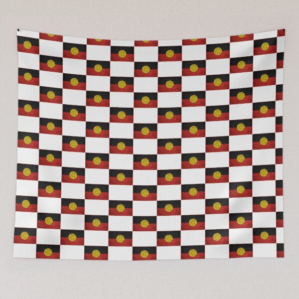 Item preview, Distressed Aboriginal Flag Design with Vintage Texture and Bold Colors designed and sold by Nochachos.