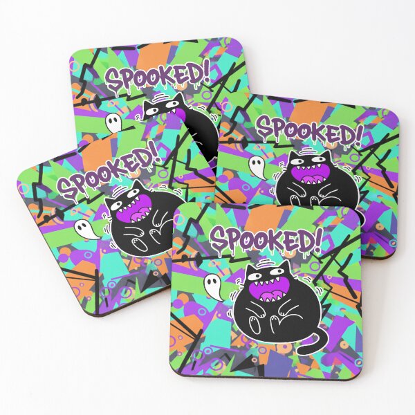 Item preview, Spooked! Fat Black Cat Screaming Cartoon designed and sold by Taridesign.