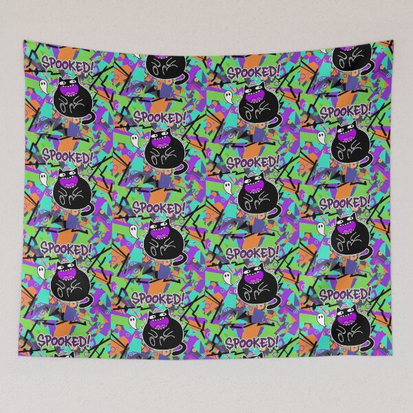Item preview, Spooked! Fat Black Cat Screaming Cartoon designed and sold by Taridesign.