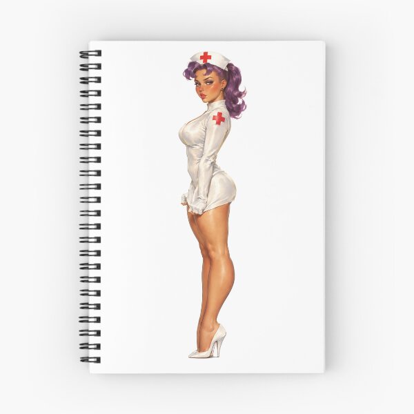 Item preview, Retro Nurse Girl Vintage 1940s Retro Fantasy Pin Up Art designed and sold by Cosplayvintage.
