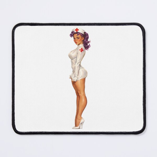 Item preview, Retro Nurse Girl Vintage 1940s Retro Fantasy Pin Up Art designed and sold by Cosplayvintage.
