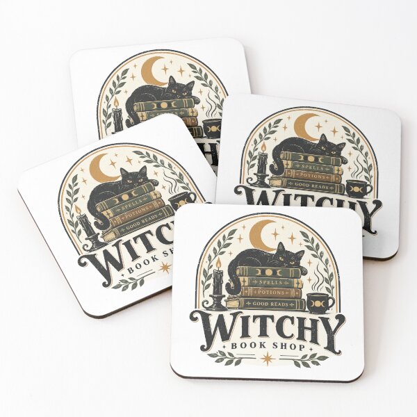 Item preview, Halloween - Black Cat Witchy Bookshop designed and sold by CampAndCoast.