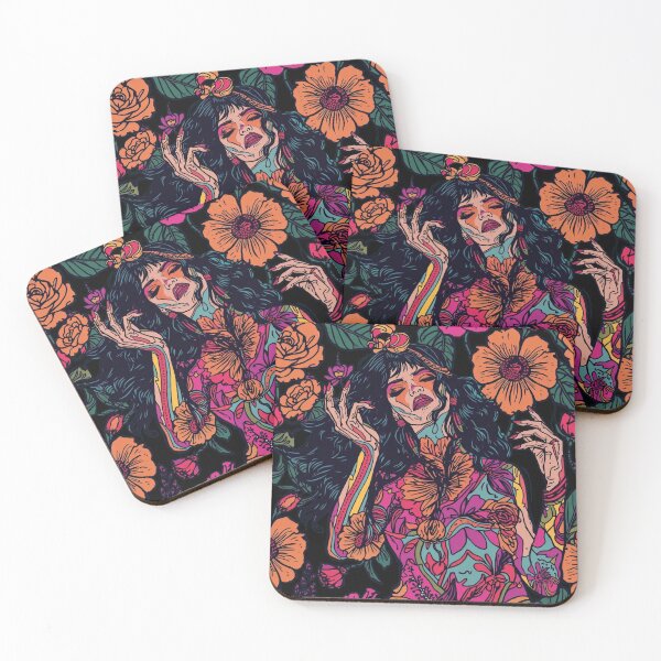 Item preview, Mystic Floral Trance: Psychedelic Goddess Art designed and sold by  Mythical Entanglement.