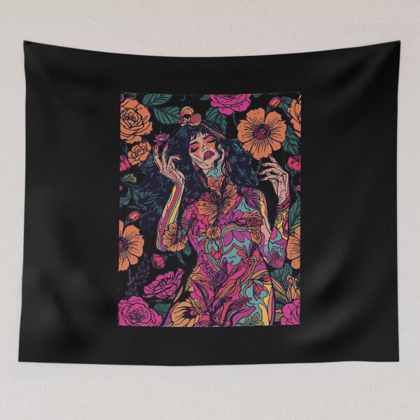 Item preview, Mystic Floral Trance: Psychedelic Goddess Art designed and sold by  Mythical Entanglement.