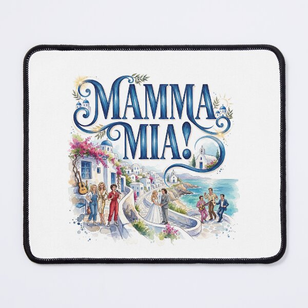 Item preview, Mamma Mia the Musical - Whimsical Theater Art designed and sold by Lyric Vault - Rock on.