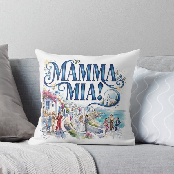 Item preview, Mamma Mia the Musical - Whimsical Theater Art designed and sold by Lyric Vault - Rock on.