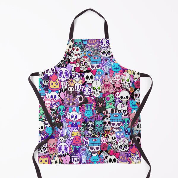 Item preview, Pastel Goth Creepy Cute Skull Stickerbomb Collage designed and sold by Side By Side Studio.