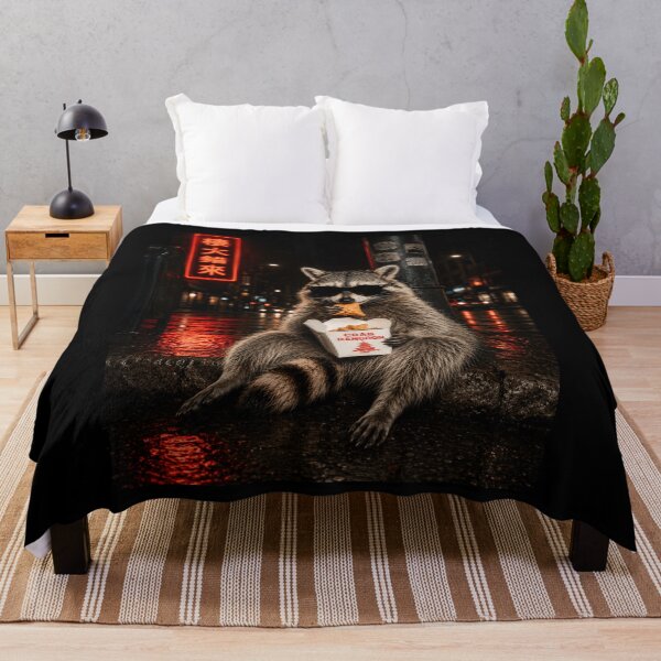 Item preview, Funny Raccoon Eating Crab Rangoon Feral Trash Panda Food Lover Humor designed and sold by beoldfashioned.