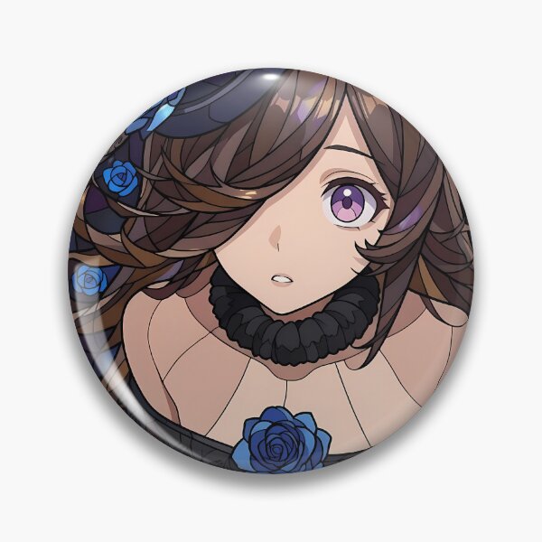 Item preview, Rice Shower Uma Musume Blue Rose Gothic Stained Glass Portrait designed and sold by mildaclairmo.