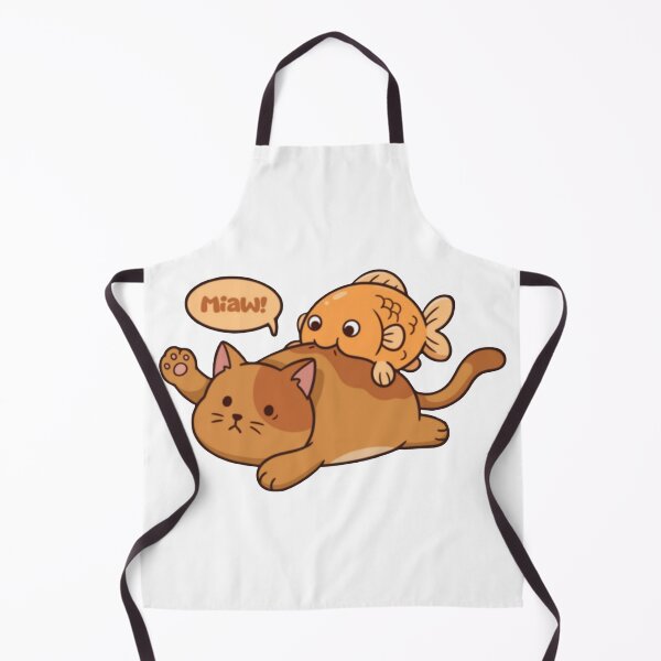 Item preview, Fish Bites Cat Funny Kawaii Goldfish Pet designed and sold by Mojikatiii.