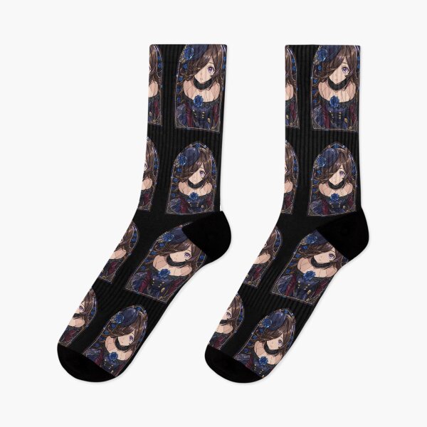 Item preview, Rice Shower Uma Musume Blue Rose Gothic Stained Glass Portrait designed and sold by mildaclairmo.