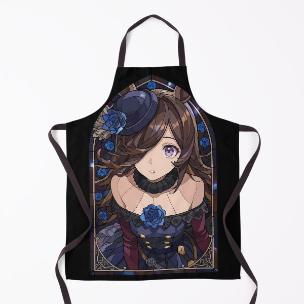 Item preview, Rice Shower Uma Musume Blue Rose Gothic Stained Glass Portrait designed and sold by mildaclairmo.
