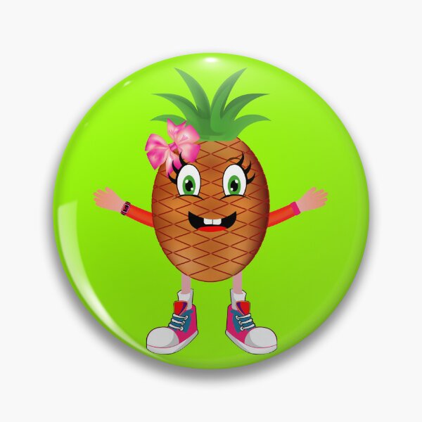 Item preview, Happy Pineapple Animated Character Girl Version designed and sold by ExpressiveToon.