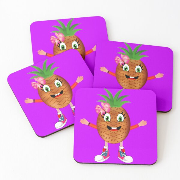 Item preview, Happy Pineapple Animated Character Girl Version designed and sold by ExpressiveToon.