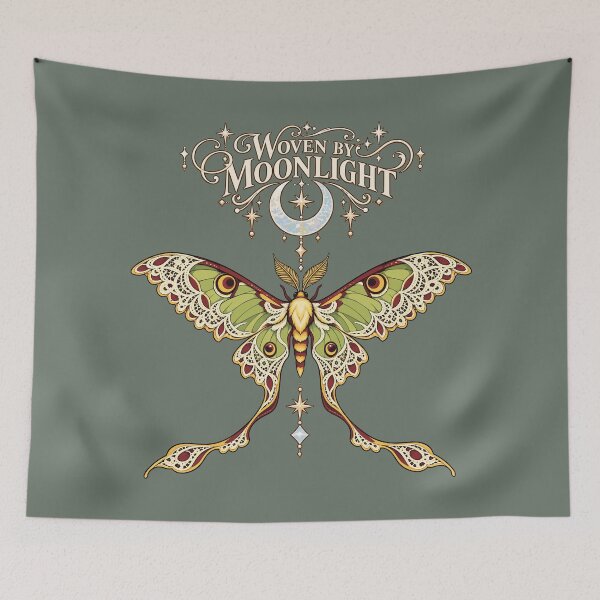 Item preview, Woven by moonlight - Laced comet moth designed and sold by etherElric.