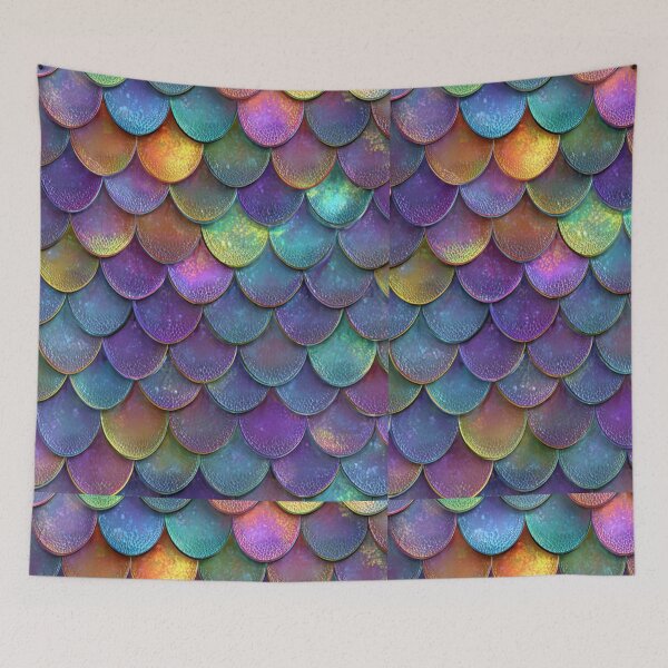 Item preview, Iridescent Rainbow Mermaid Scales Pattern  designed and sold by LC&LCPlatform.