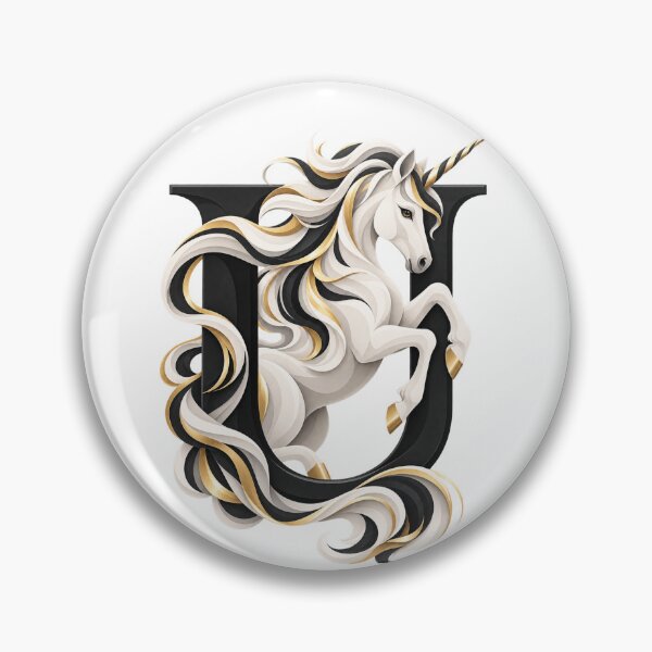 Item preview, Unicorn Letter U Art designed and sold by tmoca.