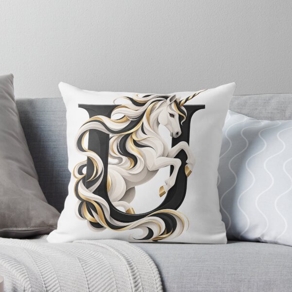 Item preview, Unicorn Letter U Art designed and sold by tmoca.