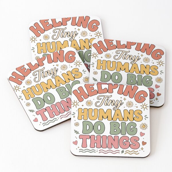 Item preview, Helping Tiny Humans Do Big Things – Cute Teacher & Educator Retro Design designed and sold by SaltCreatives.