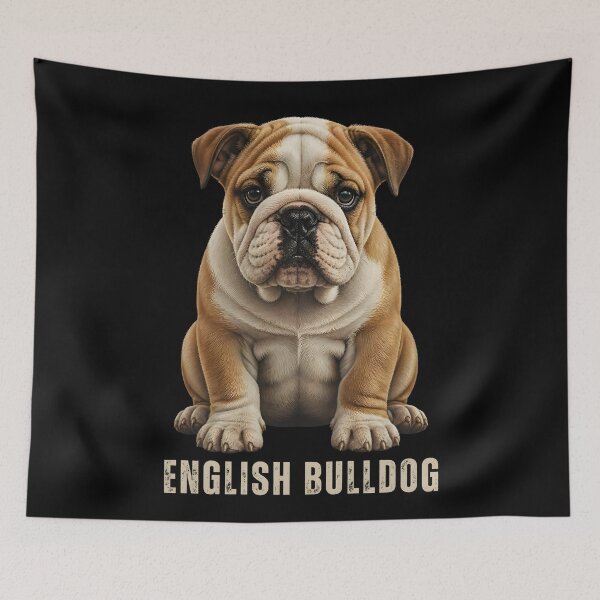 Item preview, Cute English Bulldog Puppy Dog Lover Art. designed and sold by LeSoniPapaPrint.