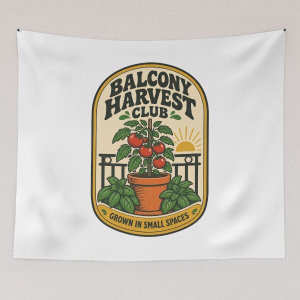 Item preview, Balcony Harvest Club — Grown in Small Spaces Gardening T-Shirt designed and sold by Tininai.