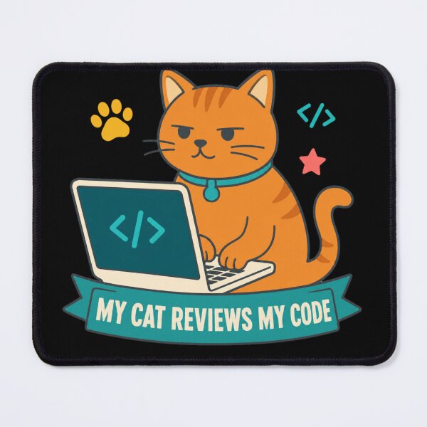 Item preview, My Cat Reviews My Code Funny Programmer Cat T-Shirt designed and sold by EpicInks24.