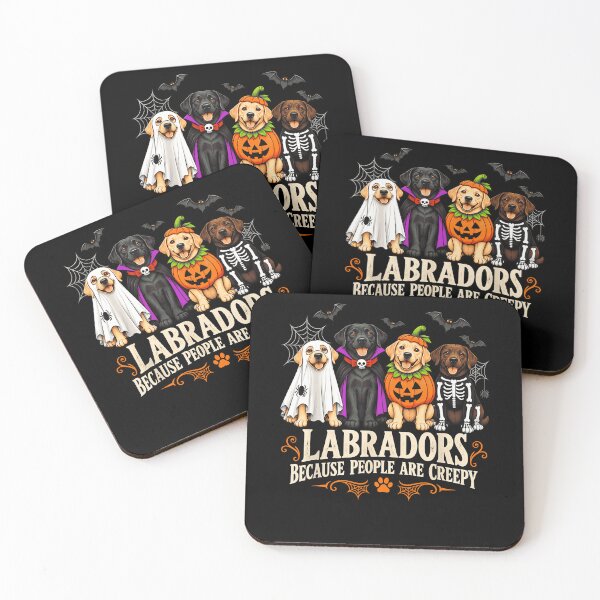 Item preview, Labradors Because People Are Creepy Halloween Costumes Ghost Vampire Pumpkin Skeleton Dog Apparel designed and sold by slmfams.